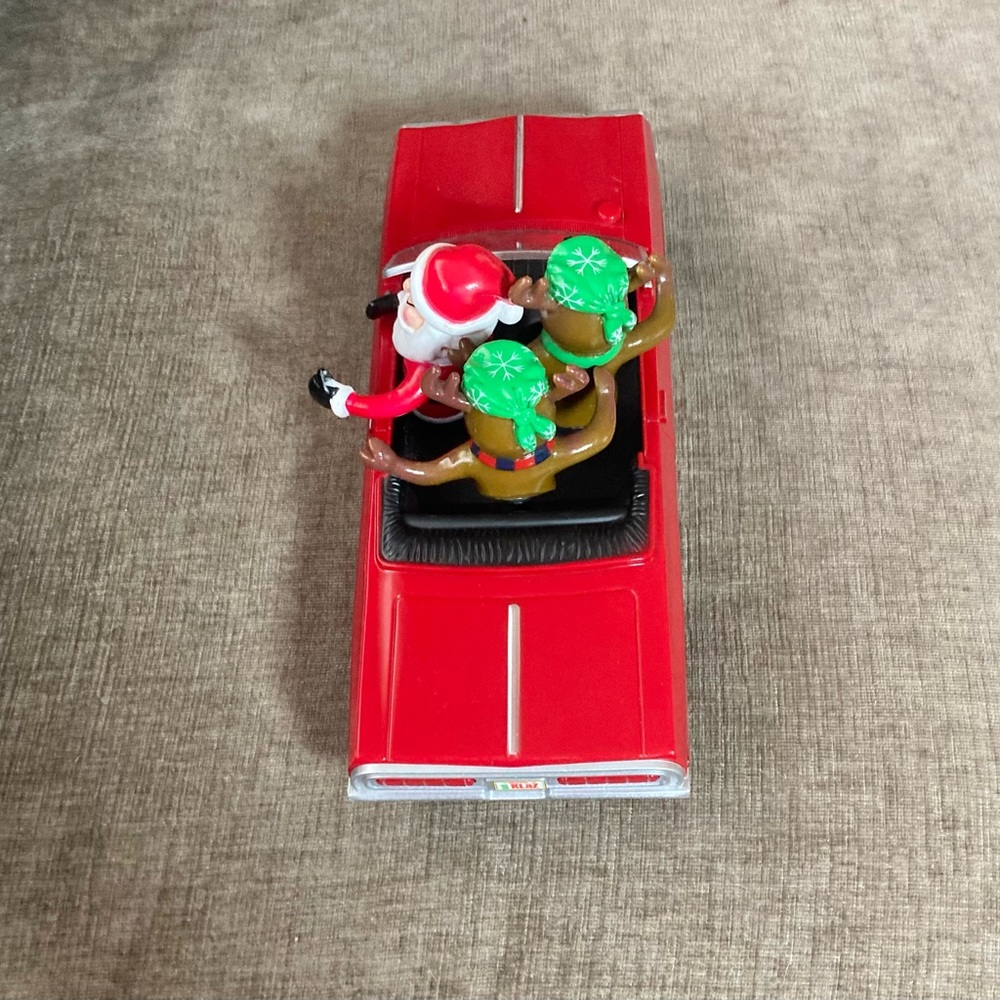 Gemmy Christmas Low Rider Red Impala Santa Reindeer Musical Light Up - Picture 5 of 11